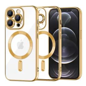   Techsuit - Luxury Crystal MagSafe tok - iPhone 12 Pro - Arany átlátszó