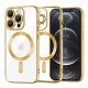 Techsuit - Luxury Crystal MagSafe tok - iPhone 12 Pro - Arany átlátszó
