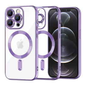   Techsuit - Luxury Crystal MagSafe tok - iPhone 12 Pro - Lila átlátszó