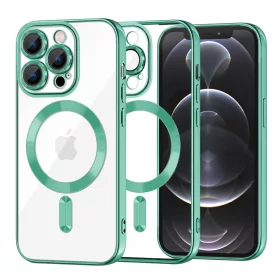   Techsuit - Luxury Crystal MagSafe tok - iPhone 12 Pro - Zöld átlátszó