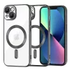 Techsuit - Luxury Crystal MagSafe tok - iPhone 13 - Fekete átlátszó