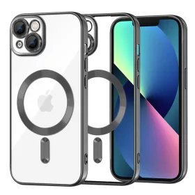   Techsuit - Luxury Crystal MagSafe tok - iPhone 13 - Fekete átlátszó