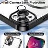 Techsuit - Luxury Crystal MagSafe tok - iPhone 13 - Fekete átlátszó