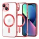 Techsuit - Luxury Crystal MagSafe tok - iPhone 13 - Piros átlátszó