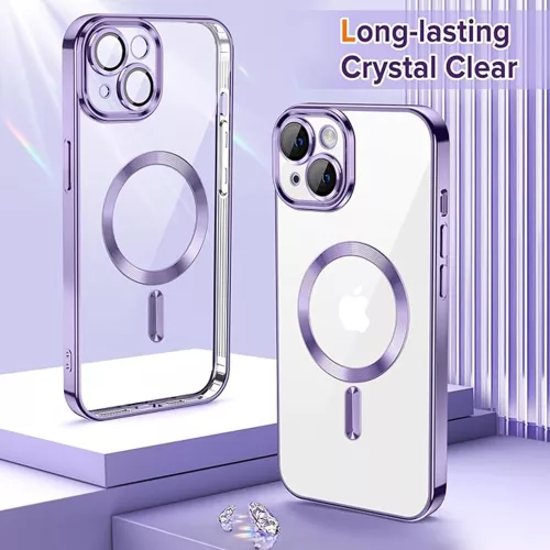 Techsuit - Luxury Crystal MagSafe tok - iPhone 13 - Lila átlátszó