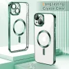 Techsuit - Luxury Crystal MagSafe tok - iPhone 13 - Sötétzöld átlátszó