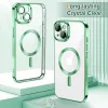 Techsuit - Luxury Crystal MagSafe tok - iPhone 13 - Zöld átlátszó