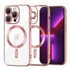 Techsuit - Luxury Crystal MagSafe tok - iPhone 13 Pro - Rózsaszín átlátszó