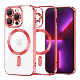   Techsuit - Luxury Crystal MagSafe tok - iPhone 13 Pro - Piros átlátszó