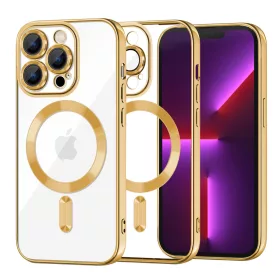   Techsuit - Luxury Crystal MagSafe tok - iPhone 13 Pro - Arany átlátszó