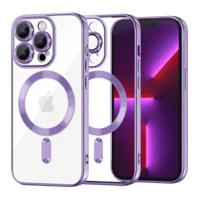   Techsuit - Luxury Crystal MagSafe tok - iPhone 13 Pro - Lila átlátszó