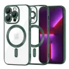 Techsuit - Luxury Crystal MagSafe tok - iPhone 13 Pro - Sötétzöld átlátszó