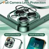 Techsuit - Luxury Crystal MagSafe tok - iPhone 13 Pro - Sötétzöld átlátszó