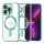 Techsuit - Luxury Crystal MagSafe tok - iPhone 13 Pro - Zöld átlátszó