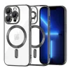 Techsuit - Luxury Crystal MagSafe tok - iPhone 13 Pro Max - Fekete átlátszó
