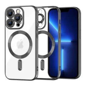   Techsuit - Luxury Crystal MagSafe tok - iPhone 13 Pro Max - Fekete átlátszó