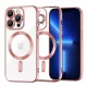 Techsuit - Luxury Crystal MagSafe tok - iPhone 13 Pro Max - Rózsaszín átlátszó
