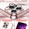 Techsuit - Luxury Crystal MagSafe tok - iPhone 13 Pro Max - Rózsaszín átlátszó