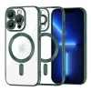 Techsuit - Luxury Crystal MagSafe tok - iPhone 13 Pro Max - Sötétzöld átlátszó