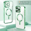 Techsuit - Luxury Crystal MagSafe tok - iPhone 13 Pro Max - Zöld átlátszó
