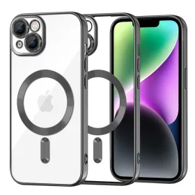   Techsuit - Luxury Crystal MagSafe - iPhone 14 - Fekete átlátszó