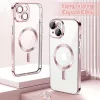 Techsuit - Luxury Crystal MagSafe tok - iPhone 14 - Rózsaszín átlátszó