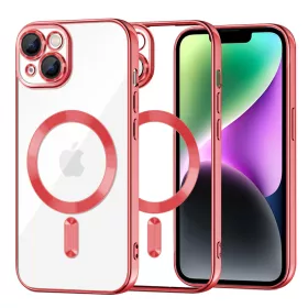   Techsuit - Luxury Crystal MagSafe tok - iPhone 14 - Piros átlátszó