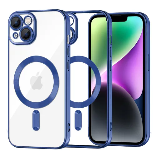 Techsuit - Luxury Crystal MagSafe - iPhone 14 - Kék átlátszó