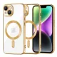 Techsuit - Luxury Crystal MagSafe tok - iPhone 14 - Arany átlátszó
