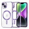 Techsuit - Luxury Crystal MagSafe tok - iPhone 14 - Lila átlátszó