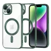 Techsuit - Luxury Crystal MagSafe tok - iPhone 14 - Sötétzöld átlátszó