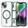 Techsuit - Luxury Crystal MagSafe tok - iPhone 14 - Sötétzöld átlátszó
