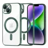 Techsuit - Luxury Crystal MagSafe tok - iPhone 14 Plus - Sötétzöld átlátszó