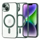 Techsuit - Luxury Crystal MagSafe tok - iPhone 14 Plus - Sötétzöld átlátszó