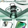 Techsuit - Luxury Crystal MagSafe tok - iPhone 14 Plus - Sötétzöld átlátszó