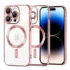 Techsuit - Luxury Crystal MagSafe tok - iPhone 14 Pro - Rózsaszín átlátszó