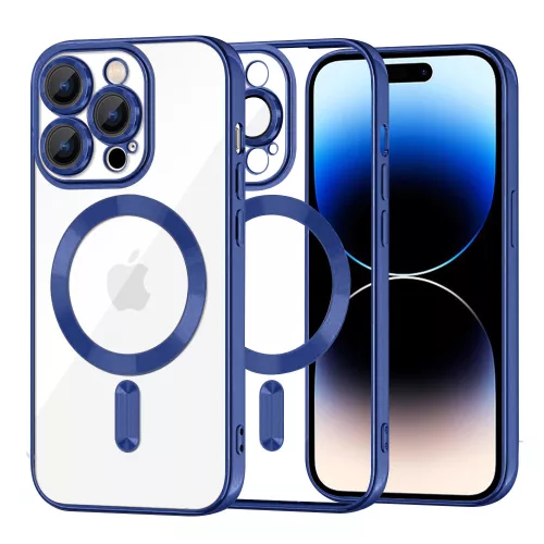 Techsuit - Luxury Crystal MagSafe tok - iPhone 14 Pro - Kék átlátszó