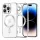 Techsuit - Luxury Crystal MagSafe tok - iPhone 14 Pro - Ezüst átlátszó