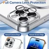 Techsuit - Luxury Crystal MagSafe tok - iPhone 14 Pro - Ezüst átlátszó