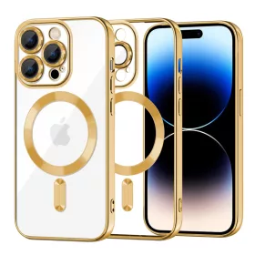   Techsuit - Luxury Crystal MagSafe tok - iPhone 14 Pro - Arany átlátszó