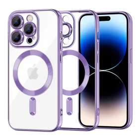   Techsuit - Luxury Crystal MagSafe tok - iPhone 14 Pro - Lila átlátszó