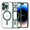 Techsuit - Luxury Crystal MagSafe tok - iPhone 14 Pro - Sötétzöld átlátszó
