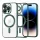 Techsuit - Luxury Crystal MagSafe tok - iPhone 14 Pro - Sötétzöld átlátszó