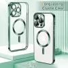 Techsuit - Luxury Crystal MagSafe tok - iPhone 14 Pro - Sötétzöld átlátszó