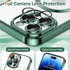 Techsuit - Luxury Crystal MagSafe tok - iPhone 14 Pro - Sötétzöld átlátszó