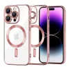 Techsuit - Luxury Crystal MagSafe tok - iPhone 14 Pro Max - Rózsaszín átlátszó