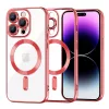 Techsuit - Luxury Crystal MagSafe tok - iPhone 14 Pro Max - Piros átlátszó