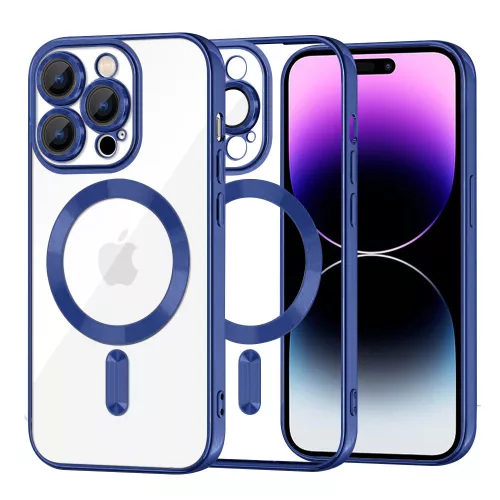 Techsuit - Luxury Crystal MagSafe tok - iPhone 14 Pro Max - Kék átlátszó