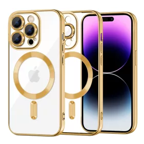   Techsuit - Luxury Crystal MagSafe tok - iPhone 14 Pro Max - Arany átlátszó