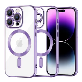   Techsuit - Luxury Crystal MagSafe tok - iPhone 14 Pro Max - Lila átlátszó